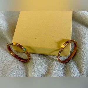 Kate Spade studded gold hoop earrings